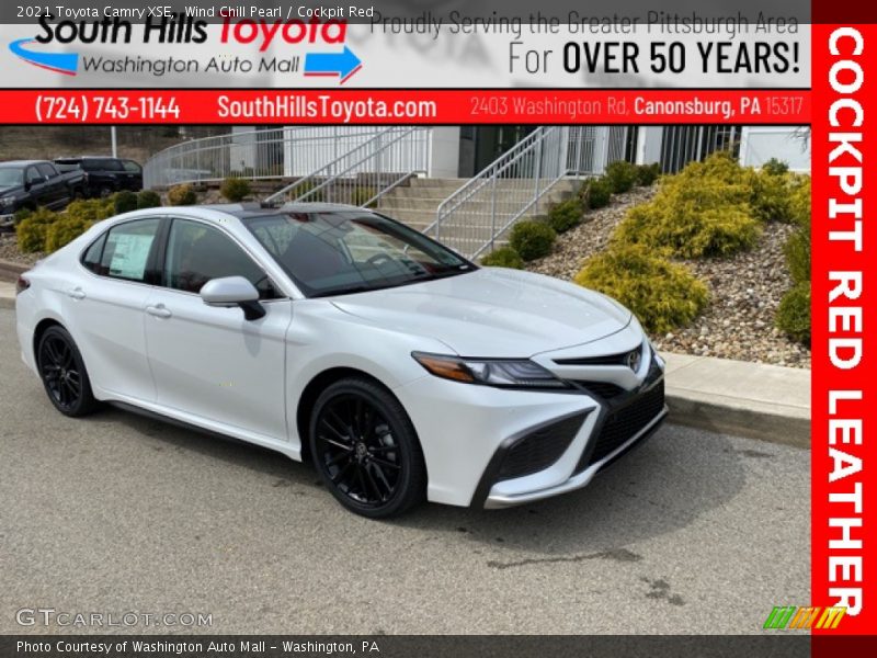 Wind Chill Pearl / Cockpit Red 2021 Toyota Camry XSE