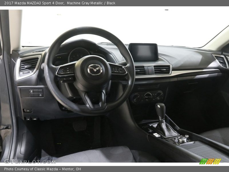 Machine Gray Metallic / Black 2017 Mazda MAZDA3 Sport 4 Door