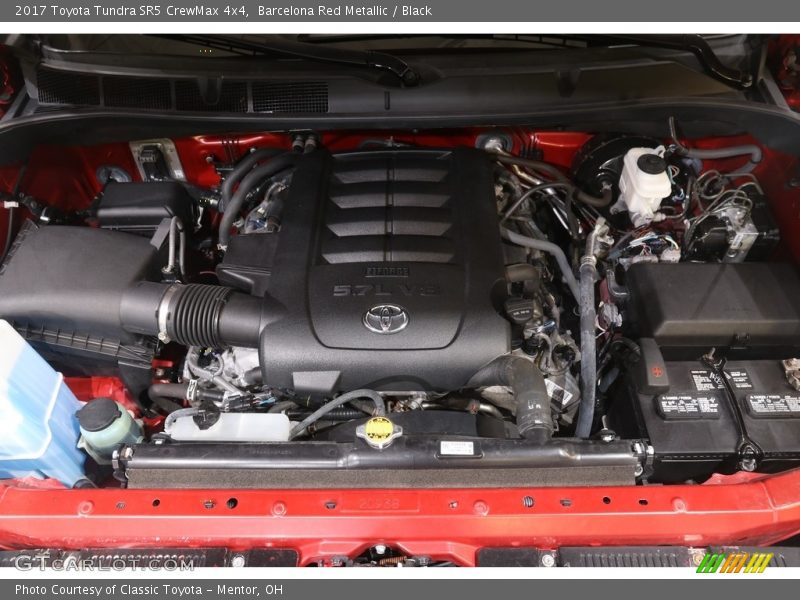 Barcelona Red Metallic / Black 2017 Toyota Tundra SR5 CrewMax 4x4