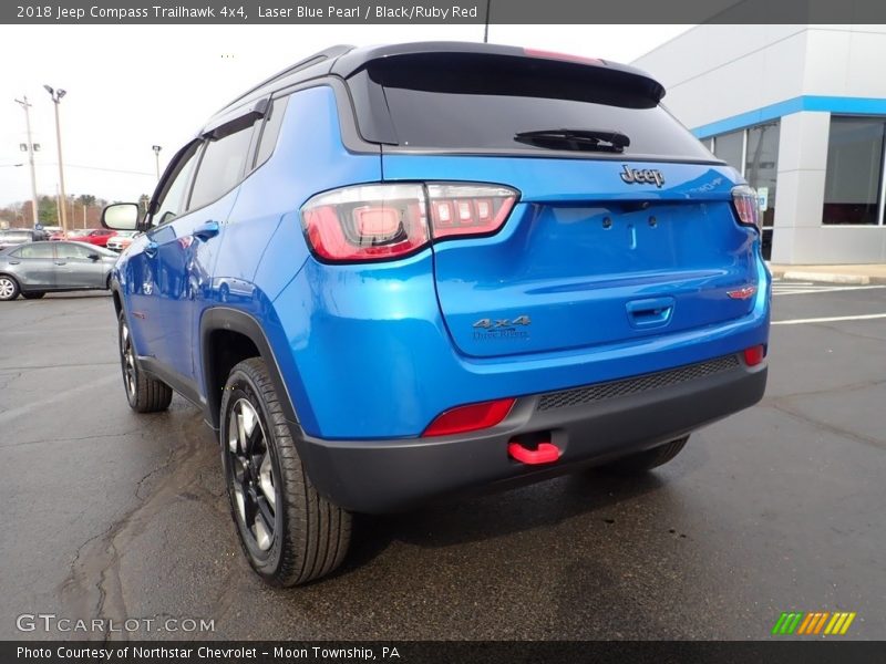 Laser Blue Pearl / Black/Ruby Red 2018 Jeep Compass Trailhawk 4x4