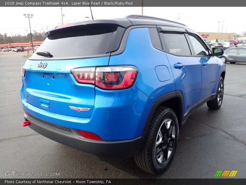 Laser Blue Pearl / Black/Ruby Red 2018 Jeep Compass Trailhawk 4x4