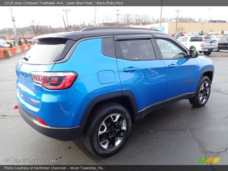 Laser Blue Pearl / Black/Ruby Red 2018 Jeep Compass Trailhawk 4x4