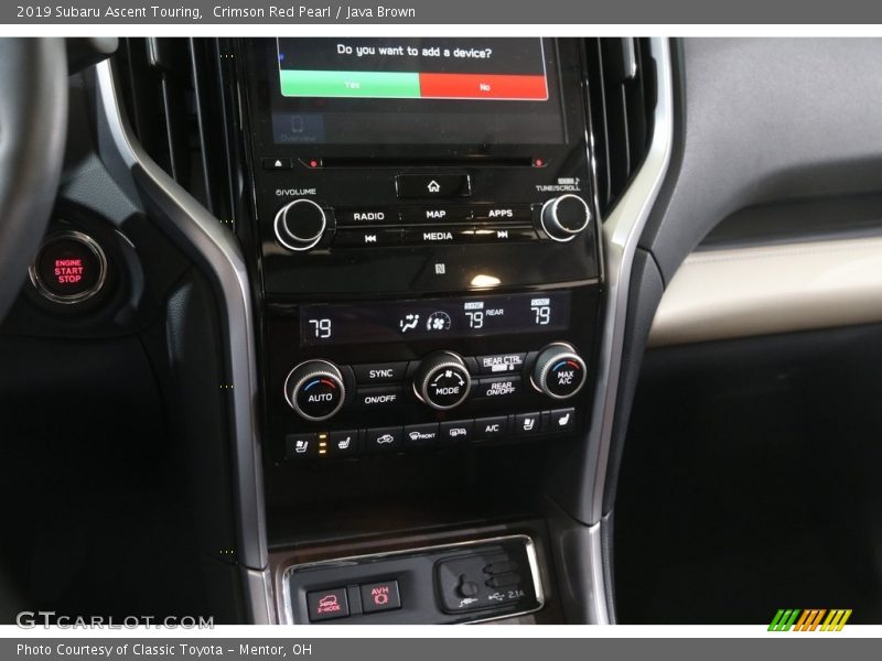 Crimson Red Pearl / Java Brown 2019 Subaru Ascent Touring