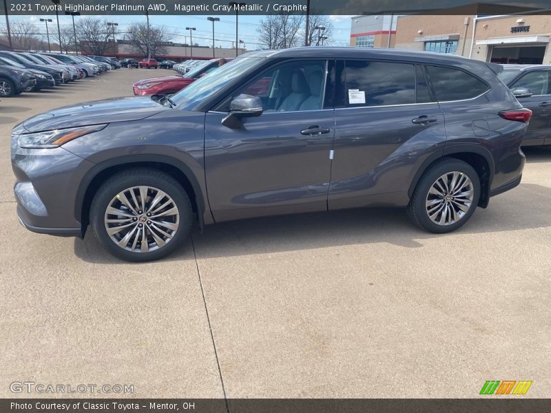 Magnetic Gray Metallic / Graphite 2021 Toyota Highlander Platinum AWD