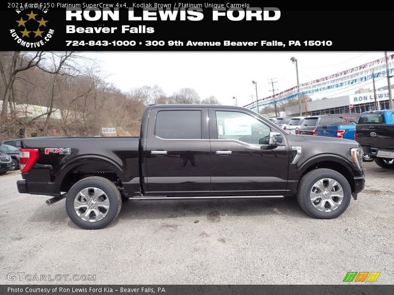 Kodiak Brown / Platinum Unique Carmelo 2021 Ford F150 Platinum SuperCrew 4x4
