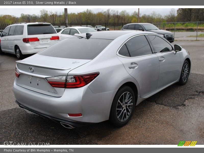 Silver Lining Metallic / Black 2017 Lexus ES 350