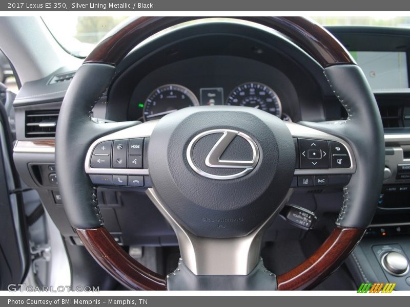 Silver Lining Metallic / Black 2017 Lexus ES 350