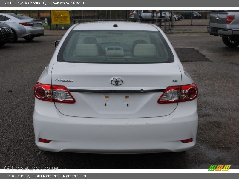 Super White / Bisque 2011 Toyota Corolla LE