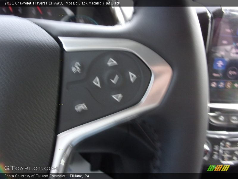 Mosaic Black Metallic / Jet Black 2021 Chevrolet Traverse LT AWD