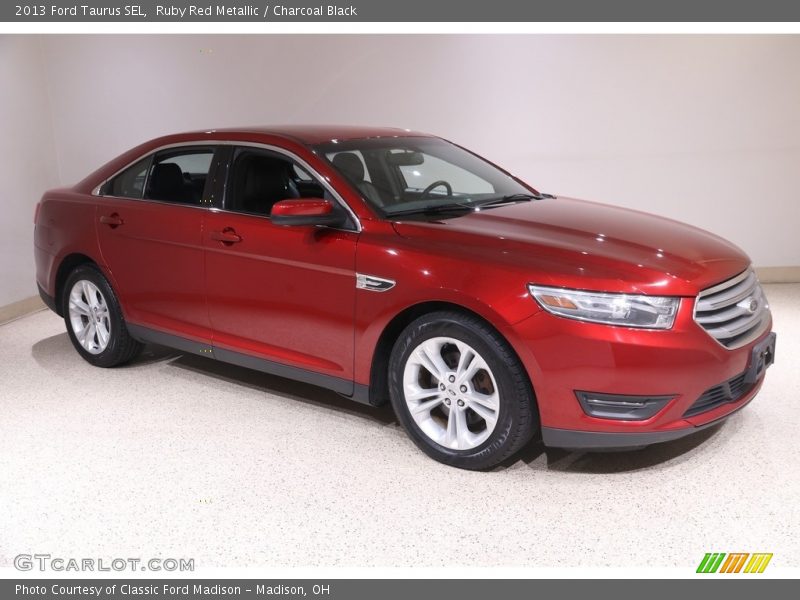 Ruby Red Metallic / Charcoal Black 2013 Ford Taurus SEL