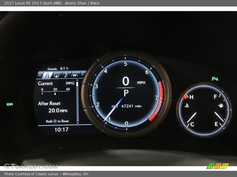 Atomic Silver / Black 2017 Lexus RX 350 F Sport AWD