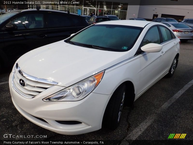 Shimmering White / Camel 2013 Hyundai Sonata GLS