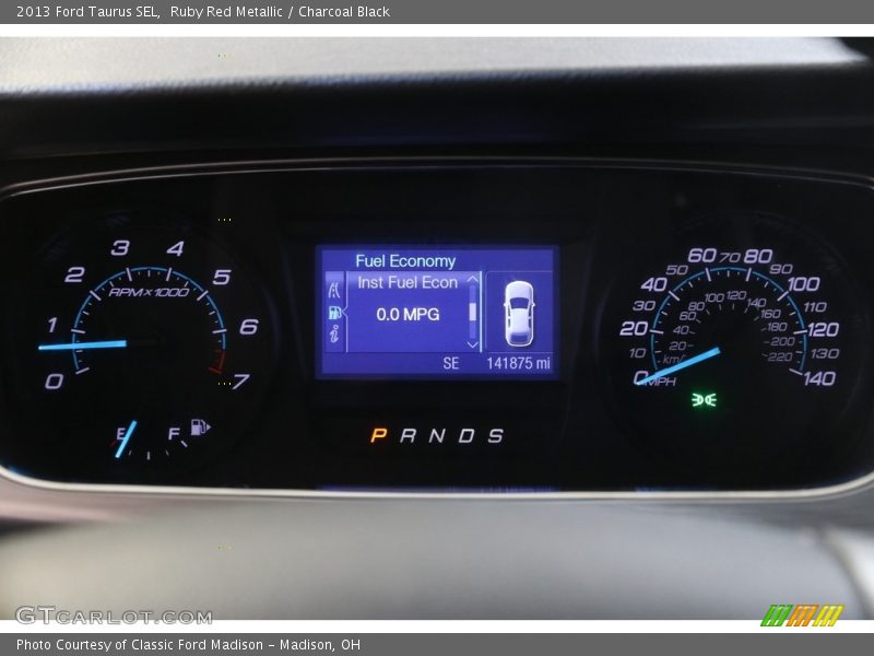 Ruby Red Metallic / Charcoal Black 2013 Ford Taurus SEL