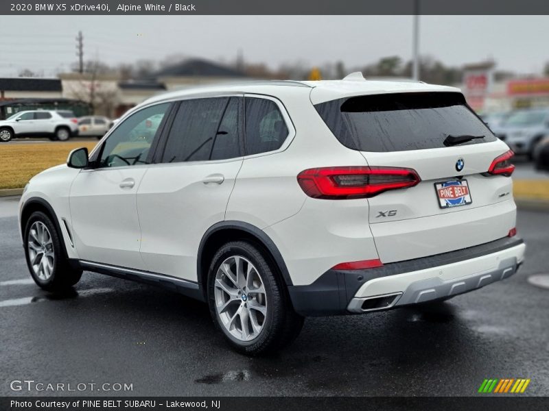 Alpine White / Black 2020 BMW X5 xDrive40i