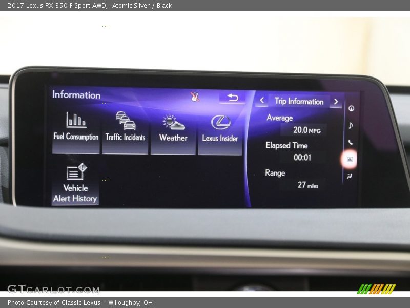 Atomic Silver / Black 2017 Lexus RX 350 F Sport AWD