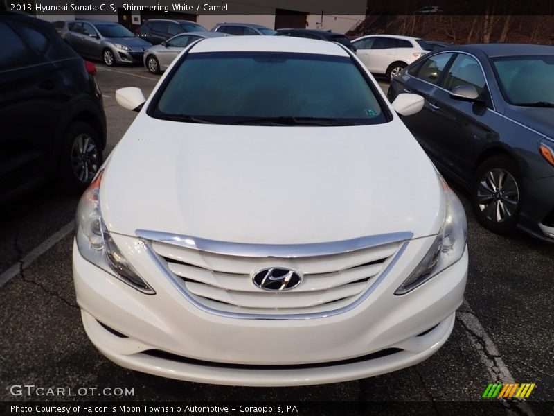 Shimmering White / Camel 2013 Hyundai Sonata GLS