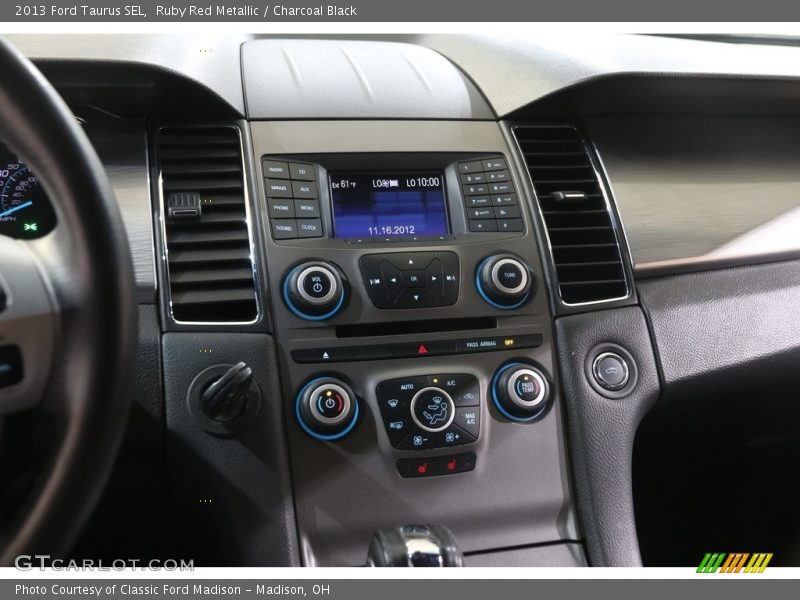 Ruby Red Metallic / Charcoal Black 2013 Ford Taurus SEL