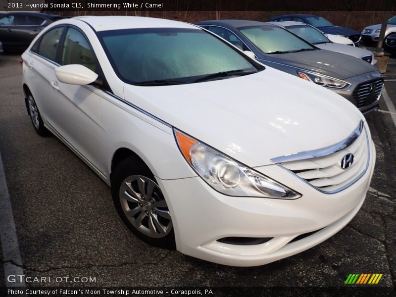 Shimmering White / Camel 2013 Hyundai Sonata GLS