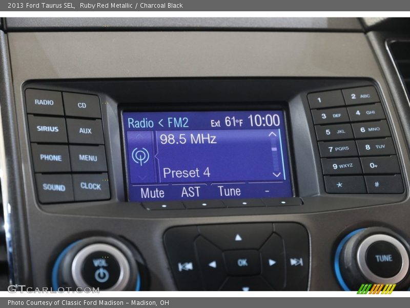 Ruby Red Metallic / Charcoal Black 2013 Ford Taurus SEL