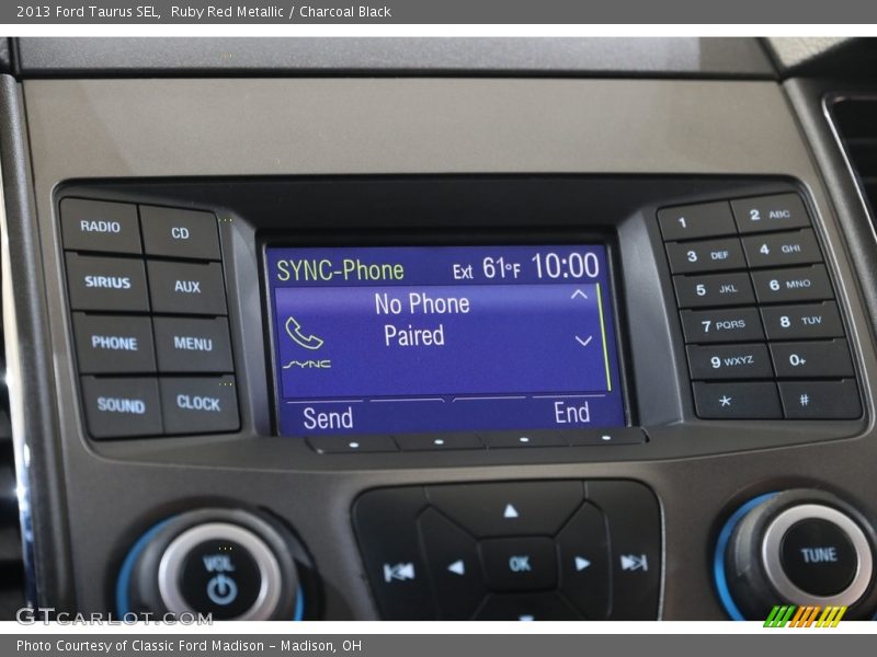 Ruby Red Metallic / Charcoal Black 2013 Ford Taurus SEL