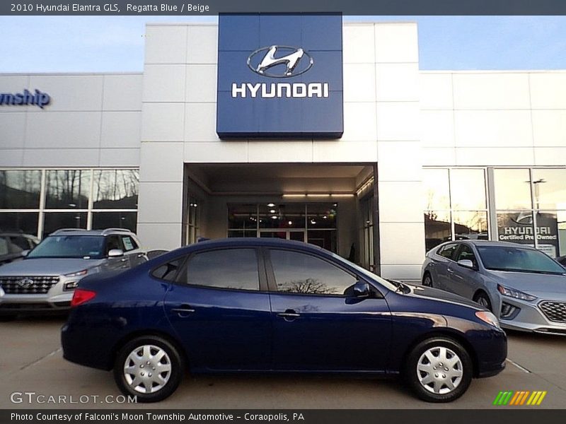 Regatta Blue / Beige 2010 Hyundai Elantra GLS