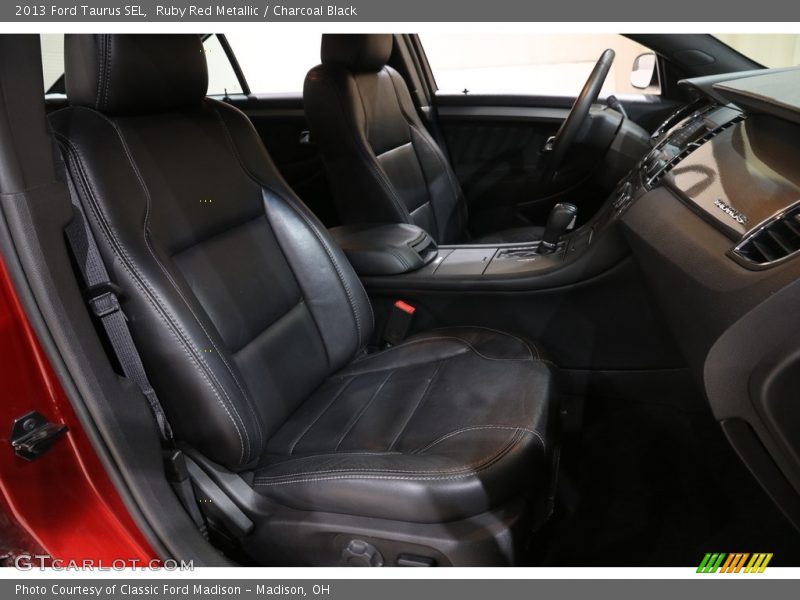Ruby Red Metallic / Charcoal Black 2013 Ford Taurus SEL