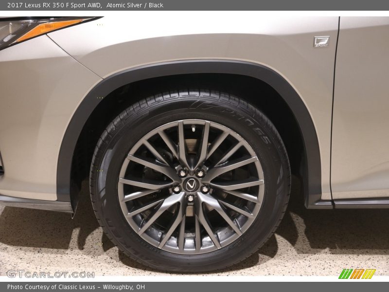 Atomic Silver / Black 2017 Lexus RX 350 F Sport AWD
