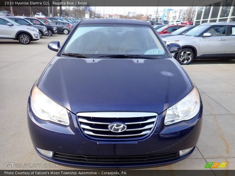 Regatta Blue / Beige 2010 Hyundai Elantra GLS