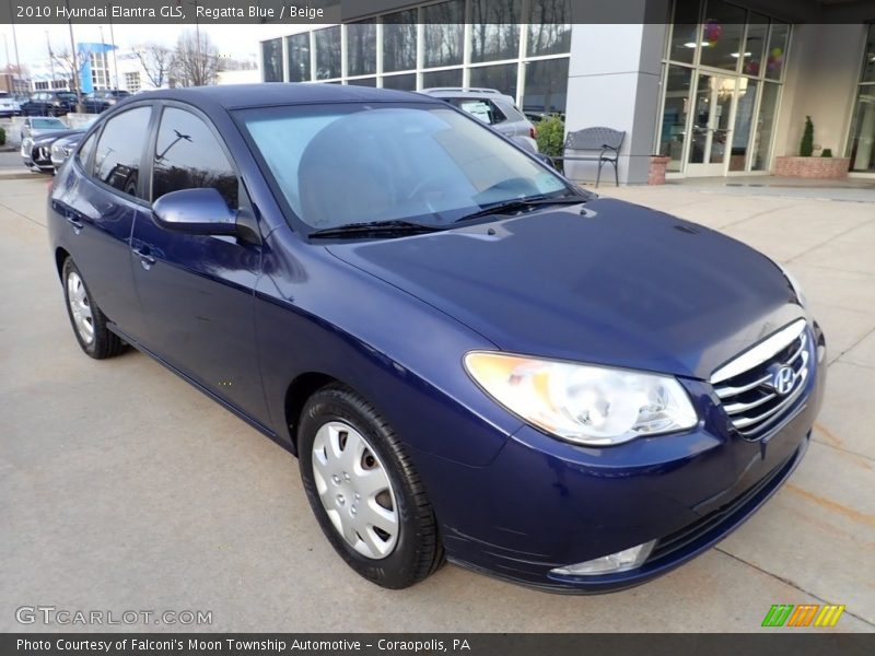 Regatta Blue / Beige 2010 Hyundai Elantra GLS