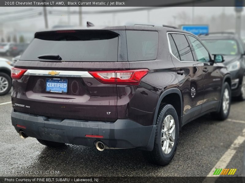 Black Currant Metallic / Jet Black 2018 Chevrolet Traverse LT AWD
