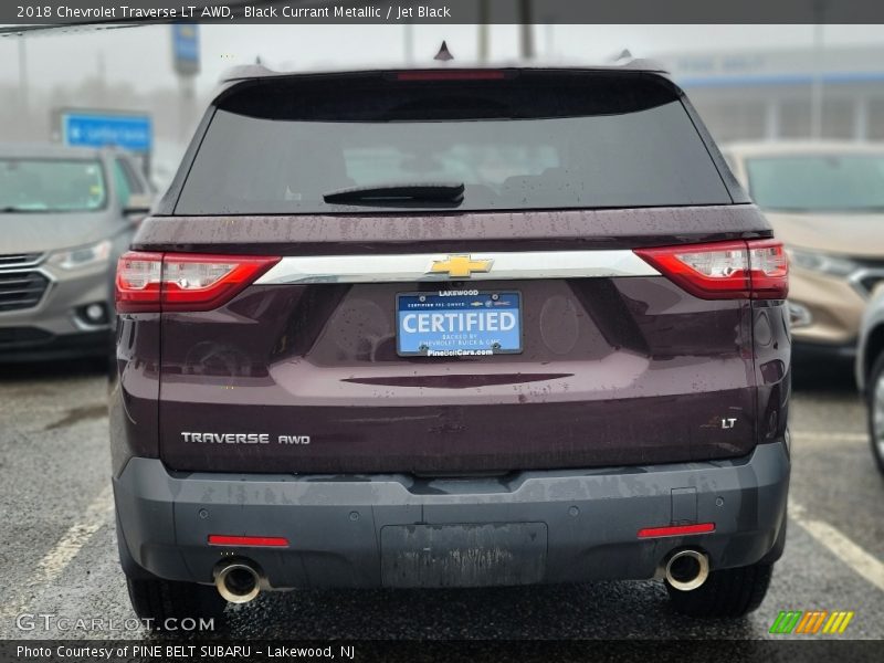 Black Currant Metallic / Jet Black 2018 Chevrolet Traverse LT AWD