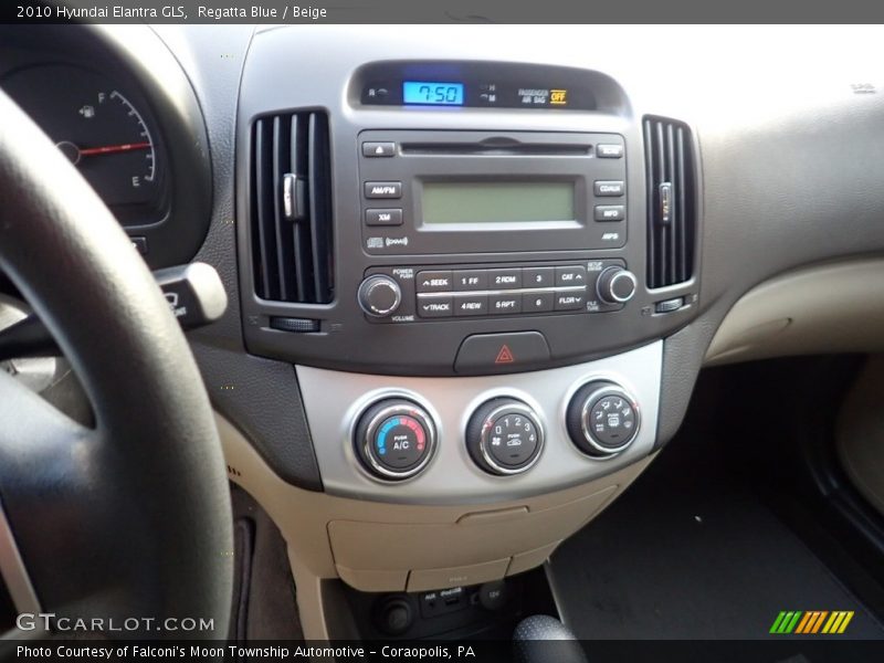 Regatta Blue / Beige 2010 Hyundai Elantra GLS
