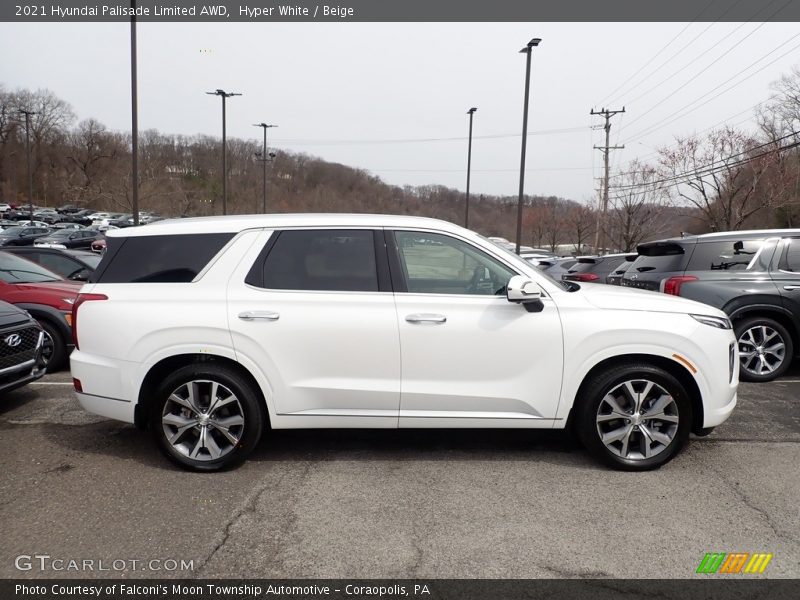 Hyper White / Beige 2021 Hyundai Palisade Limited AWD