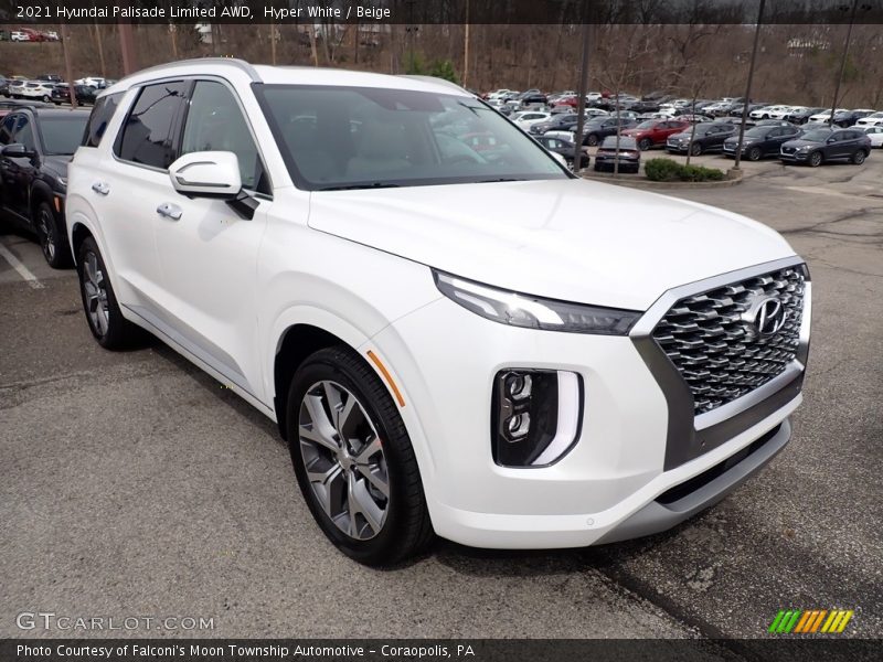 Hyper White / Beige 2021 Hyundai Palisade Limited AWD