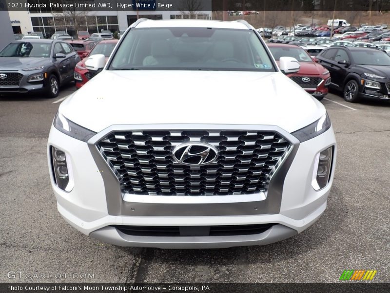 Hyper White / Beige 2021 Hyundai Palisade Limited AWD