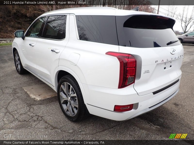 Hyper White / Beige 2021 Hyundai Palisade Limited AWD