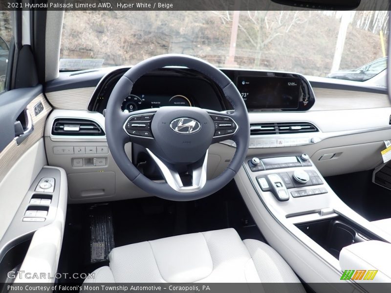 Hyper White / Beige 2021 Hyundai Palisade Limited AWD