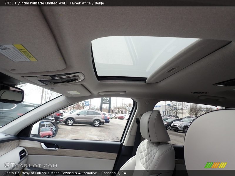 Hyper White / Beige 2021 Hyundai Palisade Limited AWD