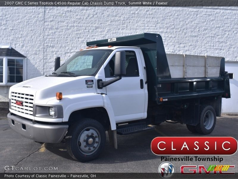 Summit White / Pewter 2007 GMC C Series TopKick C4500 Regular Cab Chassis Dump Truck