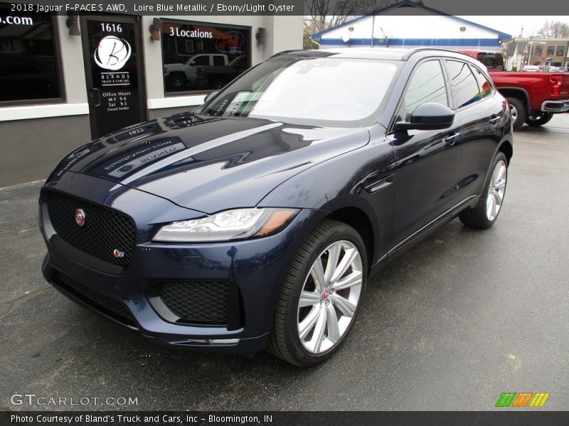 Loire Blue Metallic / Ebony/Light Oyster 2018 Jaguar F-PACE S AWD