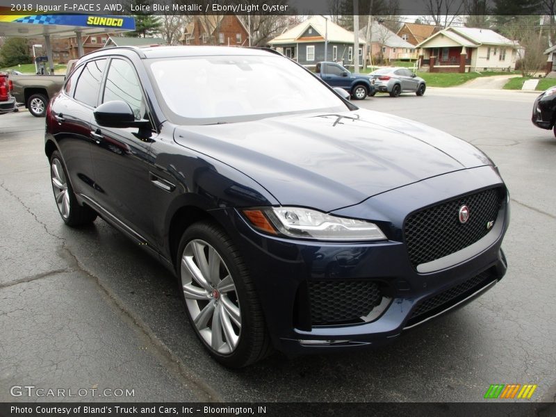 Loire Blue Metallic / Ebony/Light Oyster 2018 Jaguar F-PACE S AWD