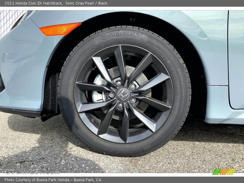 Sonic Gray Pearl / Black 2021 Honda Civic EX Hatchback