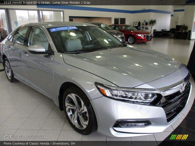 Lunar Silver Metallic / Gray 2018 Honda Accord EX-L Sedan