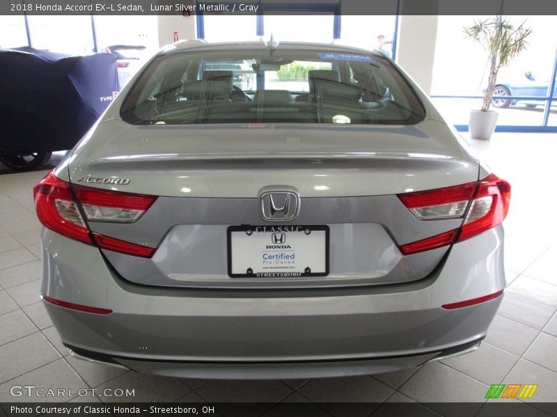 Lunar Silver Metallic / Gray 2018 Honda Accord EX-L Sedan