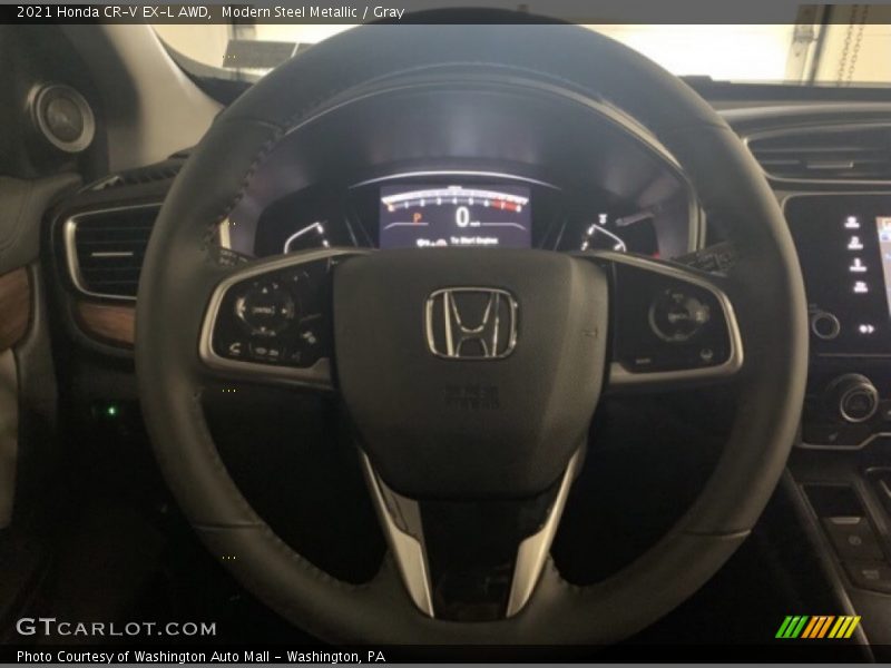 Modern Steel Metallic / Gray 2021 Honda CR-V EX-L AWD