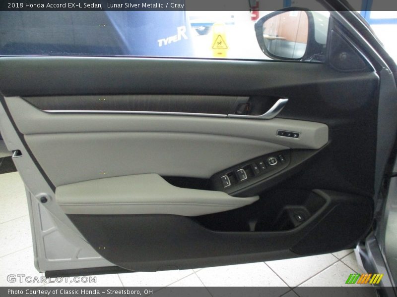 Lunar Silver Metallic / Gray 2018 Honda Accord EX-L Sedan