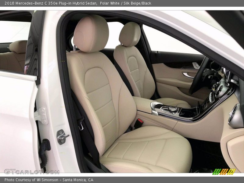 Polar White / Silk Beige/Black 2018 Mercedes-Benz C 350e Plug-in Hybrid Sedan