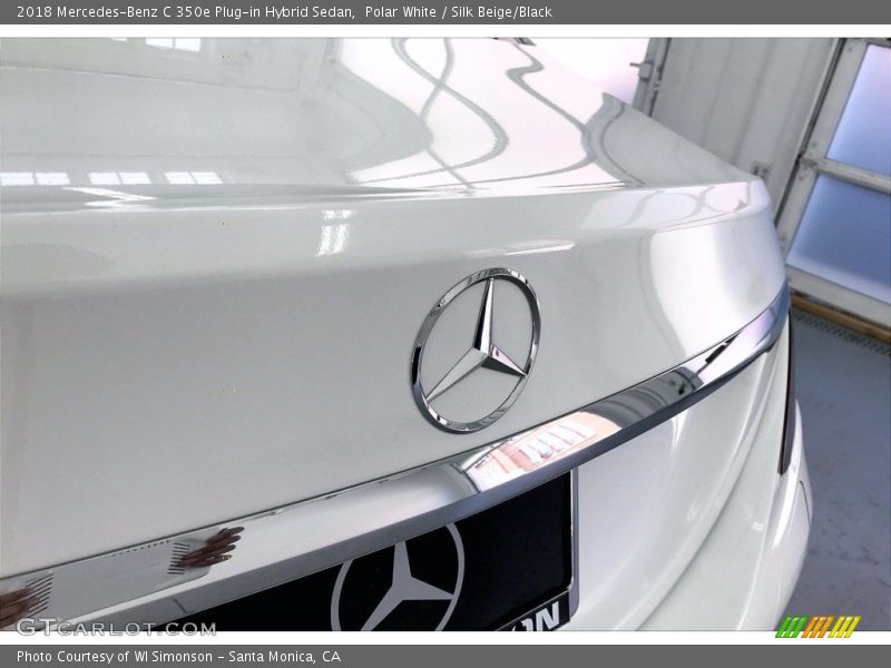 Polar White / Silk Beige/Black 2018 Mercedes-Benz C 350e Plug-in Hybrid Sedan