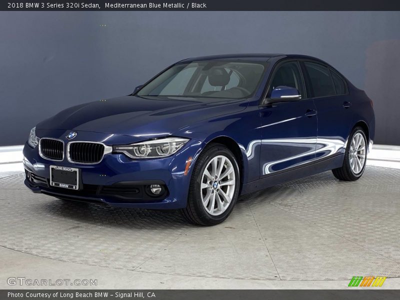 Mediterranean Blue Metallic / Black 2018 BMW 3 Series 320i Sedan