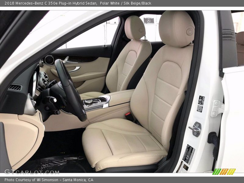 Polar White / Silk Beige/Black 2018 Mercedes-Benz C 350e Plug-in Hybrid Sedan